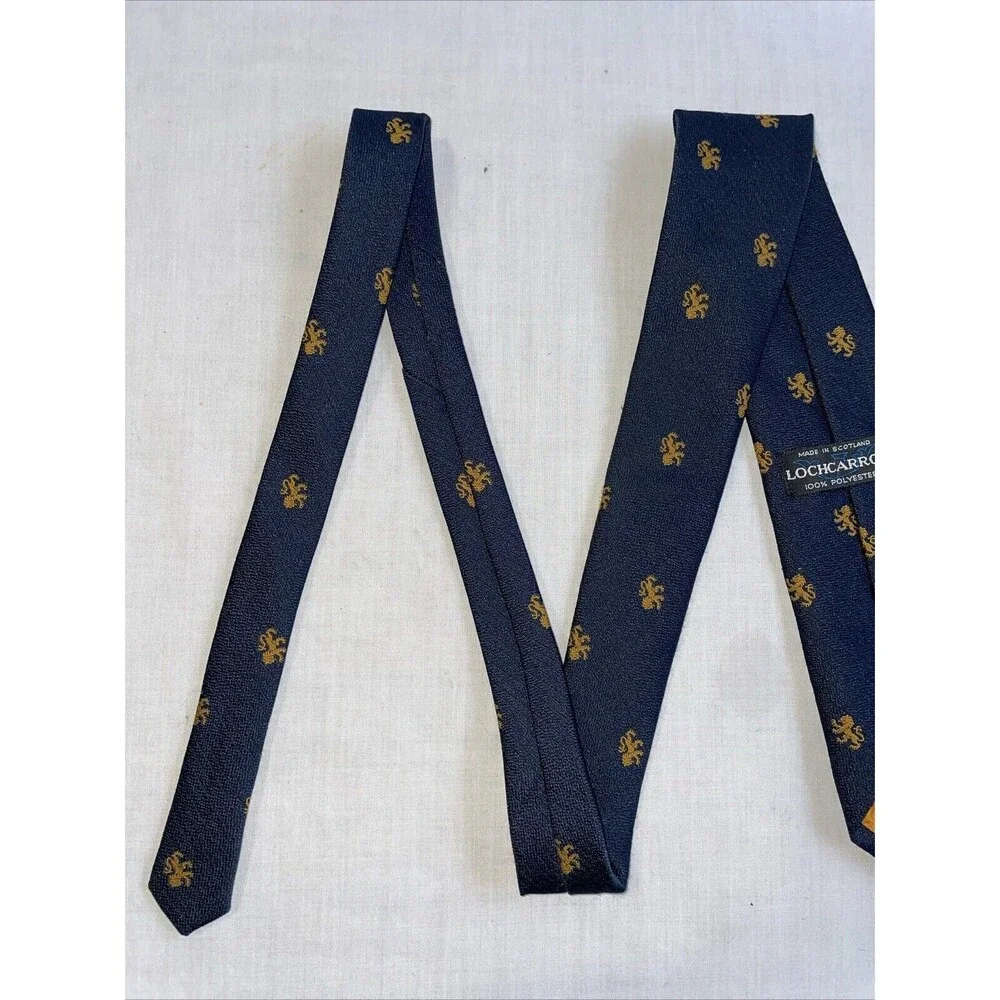Lochcarron Men’s Dress Tie Size 52” Blue Polyester Business Formal